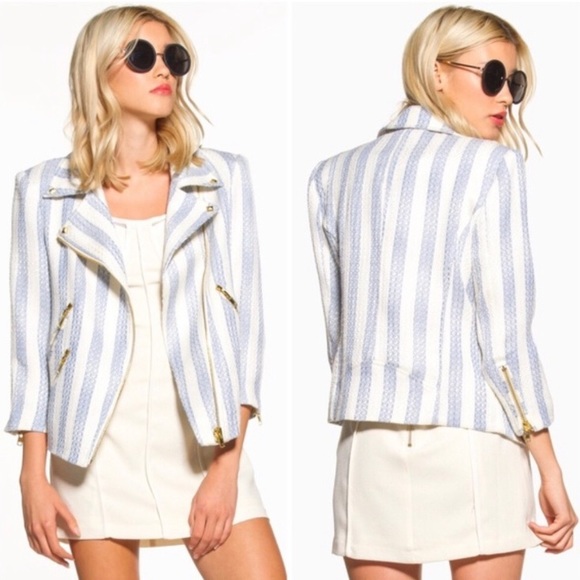 Line & Dot Kelly Moto Blazer w/ Gold Accents - Picture 2 of 6